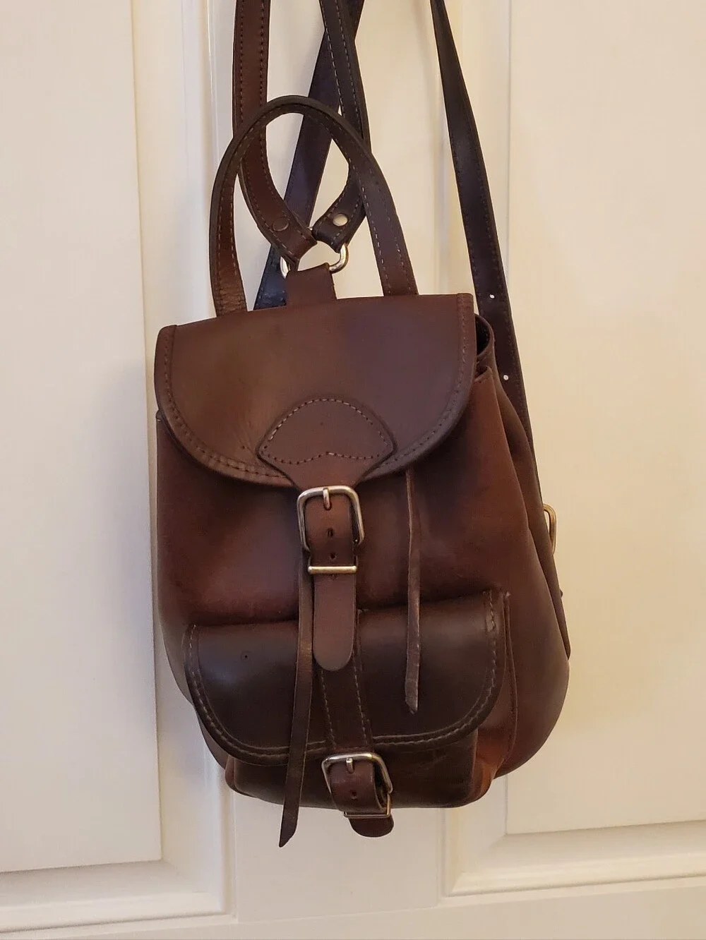 Vintage Leather Mini Backpack purse (like Roots) 90s witchy Whimsigoth y2k Biker